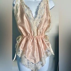 Vintage light peach lingerie teddy